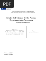 Proy Hidrología - (Avances 1-3)