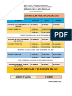 Calendarización Del Año Escolar