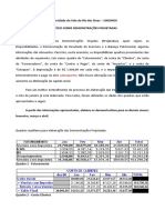 Exercício Sobre Demonstrações Projetadas