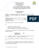 Acta de Eleccion de Dignatarios