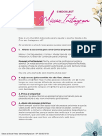 Missão Instagram - Checklist