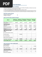 Cash Flow Forecasting Template