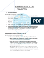 VISA REQUIREMENTS AND COST Research