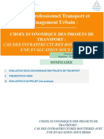 Choix Economique Des Projets D'infrastructures Routières