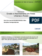 Geologia C12 - Erosão e Assoreamento em Áreas Urbanas e Rurais.