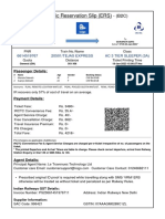 Electronic Reservation Slip (ERS) : 6614519767 20501/tejas Express Ac 3 Tier Sleeper (3A)