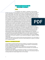 Resúmen 1er Parcial Sociología - Unidad 1 (1) CBC