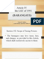 Barangay Taxing Powers