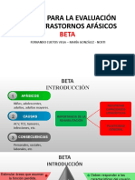 Batería para La Evaluación de Los Trastornos Afásicos