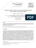 Analytical Solution For The Time-Fractional Telegraph Equation