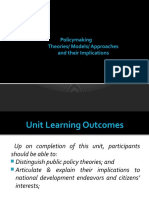 Unit 6 Policy Making Theories-Models