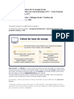 Les Formules de Calcul de La Marge Brute