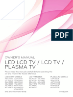 LG LED LCD TV / LCD TV / PLASMA TV Owner's Manual