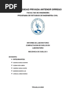 Informe de Laboratorio Mecanica de Suelos - Ensayo Compactacion