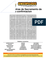 Sopa de Letras de Sacramento de La Confirmacion