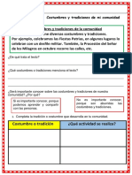 D1 A2 FICHA PS. Costumbres y Tradiciones de Mi Comunidad