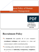 Recruitment Policy