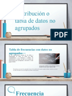 Tabla de Freuencias de Datos No Agrupados y Datos Agrupados