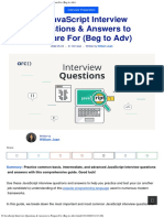 65 JavaScript Interview Questions & Answers To Prepare For (Beg To Adv)