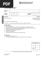 Cambridge IGCSE: BIOLOGY 0610/52