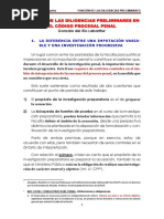 Apuntes Sobre La Función de Las Diligencias Preliminares en El Código Procesal Penal