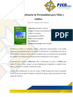 EPQ A. Cuestionario de Personalidad para Ninos y Adultos