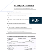 Past Simple and Past Continuous Exercises