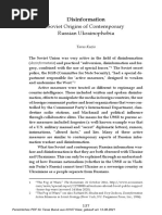 Kuzio Disinformation Soviet Origins of Contemporary Russian Ukrainophobia