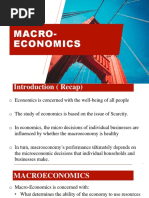 Macroeconomics - Slides 1