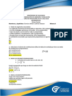 I Parcial - Matemáticas Damian Ladines Cuestionario Actualizado