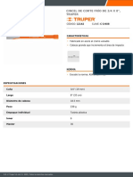 Ficha Tecnica Cincel Hexagonal Punta Plana Truper 12142