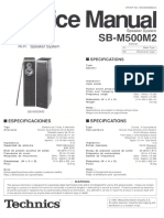 Technics SBM 500 M 2 Service Manual