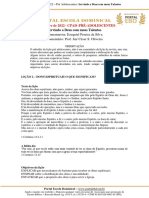 Esboço Da Lição 2 - Dons Espirituais o Que Significam - Pré-Adolescentes - Profº Jair César S Oliveira