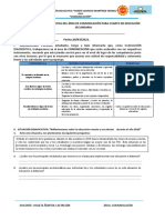 Evaluación Diagnóstica Del Área de Comunicación para Cuarto de Educación Secundaria