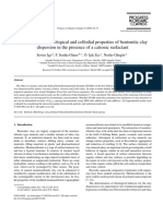 Investigation of Rheological and Collodial Properties of Bentonitic Clay Dispersion in The Presence of A Cationic Surfactant - Guner F.S., 2005