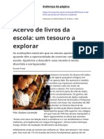 Acervo de Livros Da Escola Um Tesouro A Explorar