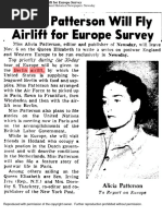 From The Archives: Alicia Patterson Will Fly Airlift For Europe Survey