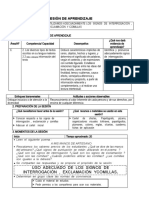 Sesión de Aprendizaje Signos de Puntuacion