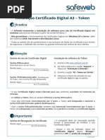 Manual de Instalação Certificado Digital A3 - Token