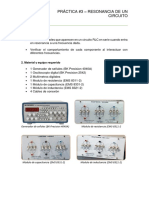 PRÁCTICA #3 - RESONANCIA DE UN CIRCUITO Hecho