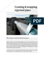 Types of Coating & Wrapping For Underground Pipes