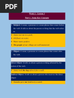 W1 - L1 - Some Key Concepts - Sentence Structure - Direct and Indirect Objects