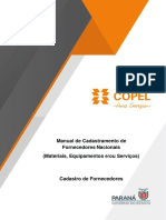 Manual de Cadastramento de Fornecedores