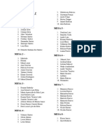 Organinzação Mesas 18 DO 12