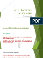 Chapitre 1 Corps Pur Et Melanges