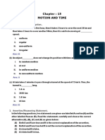 Workbook Exercise of Motion and Time