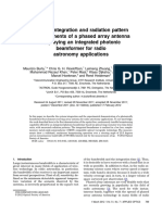 J - 2012 - System Integration and Radiation Pattern Measurements of A Phased Array Antenna Employing An Integrated Photonic Beamformer For Radio Astronomy Applications