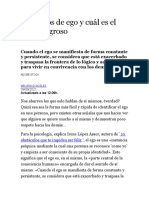 Diez Tipos de Ego y Cuál Es El Más Peligroso