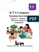 ICT I-Computer System Servicing: Quarter 2 - Module 1.3: Microsoft Windows 10 Installation