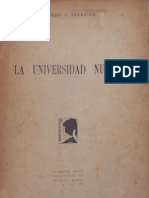 Alfredo Palacios - Universidad Nueva. 1925